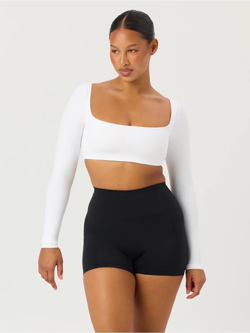 CSB Freedom Scoop Long Sleeve Crop M white Excellent!!